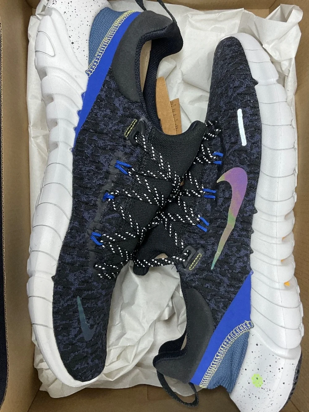 Nike Men's Free RN 5.0 Next Nature Shoes Multi Color Hyper Royal Men US 13